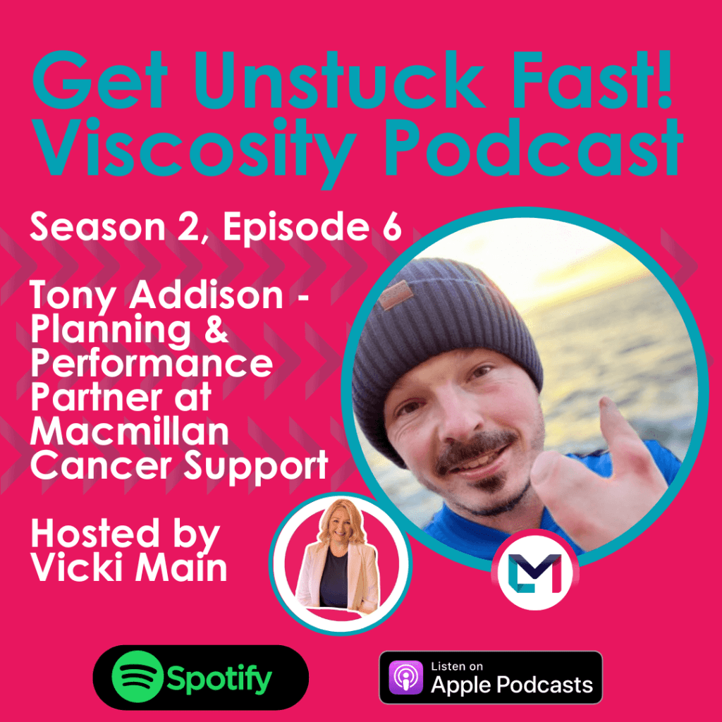 Get Unstuck Fast! Viscosity Podcast. Season 2, episode 6; Facing Fears and Helping People Living with a Difference to Thrive by Tony Addison